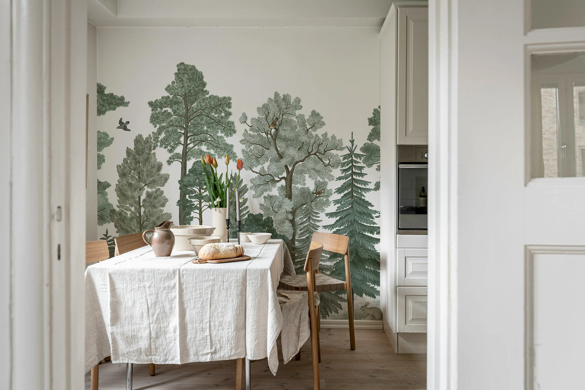Scandinavian Bellewood, Animal Mural Wallpaper - room preview 04