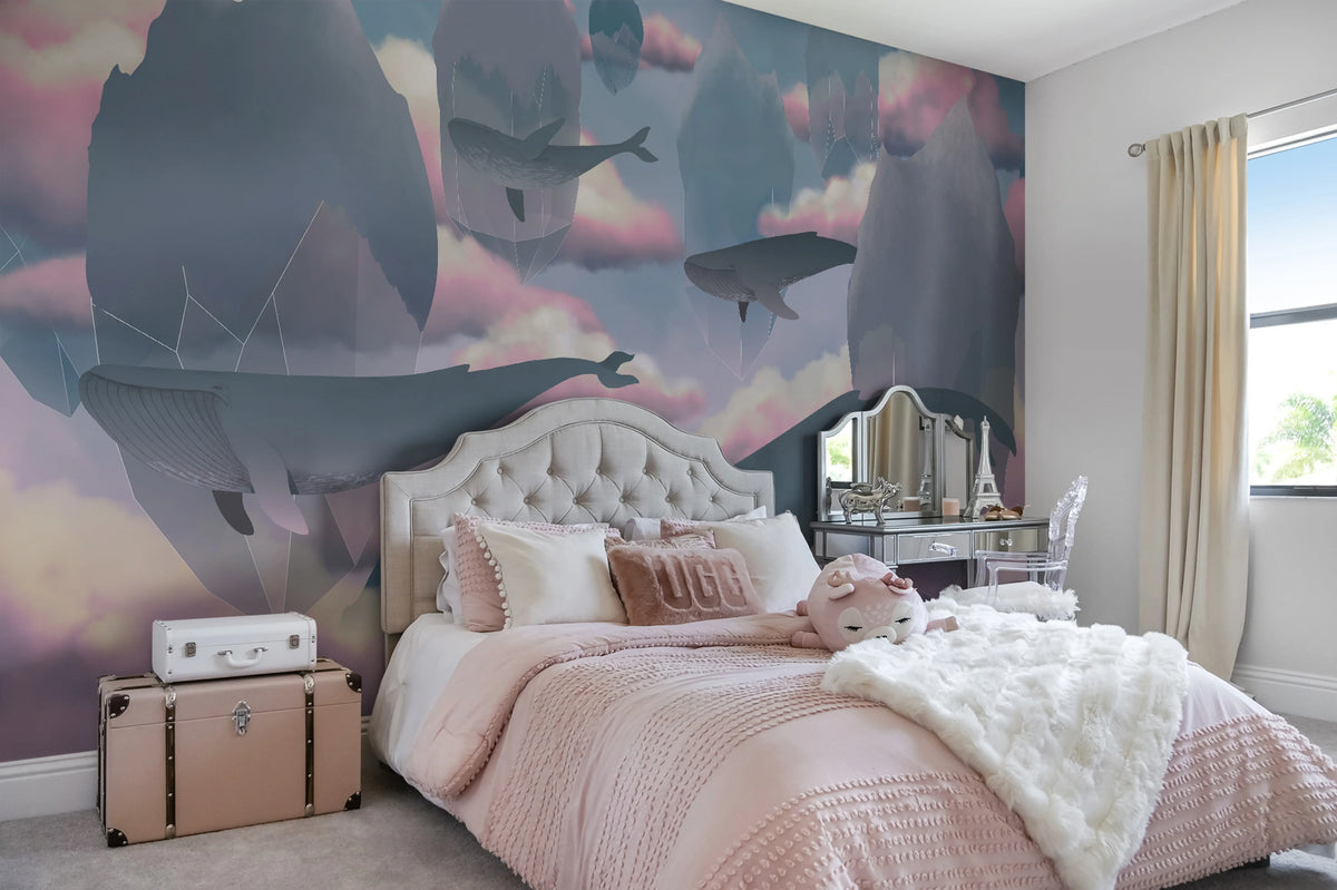 Floating Diamonds Mural Wallpaper - room preview 04