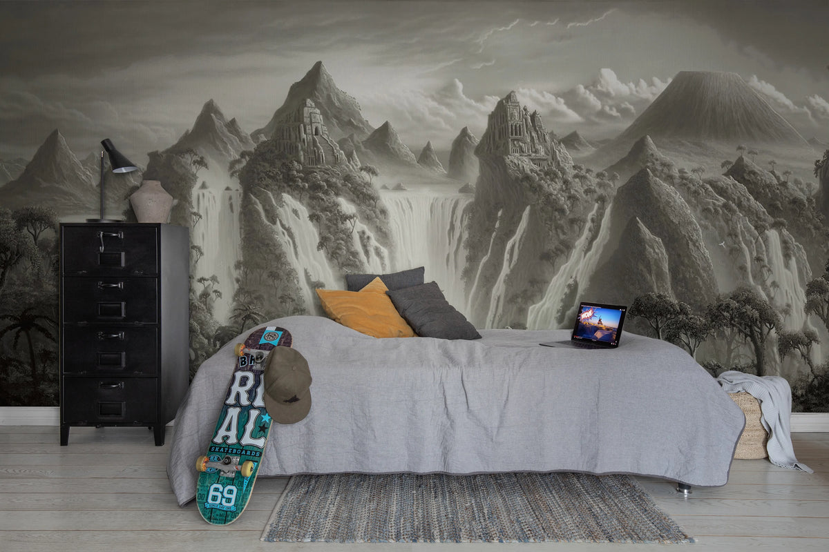 Fantasy World, Vintage Mural Wallpaper - room preview 04