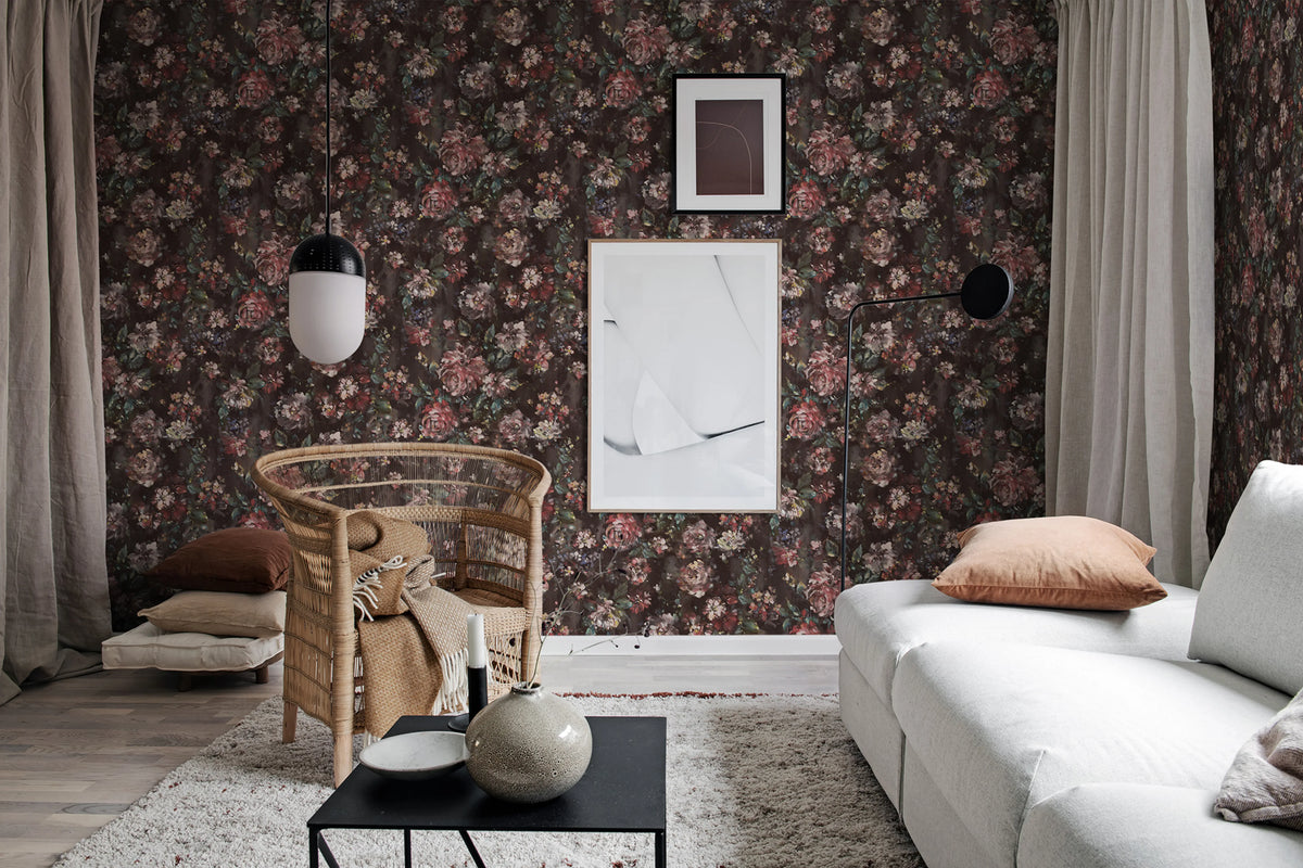 Jardin, Red Velvet Mural Wallpaper - room preview 04
