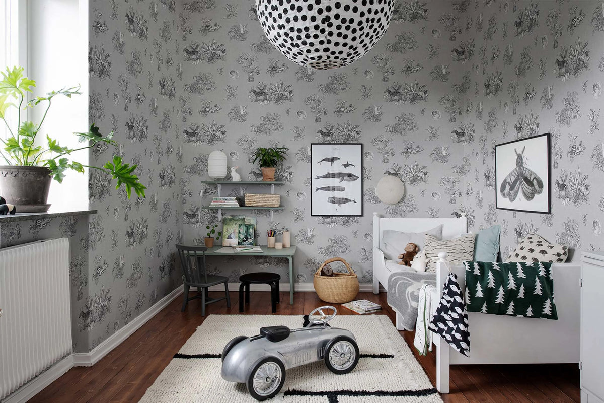 Cork, Graphite Mural Wallpaper - room preview 04