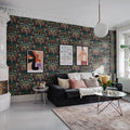 Arlon, Teal Mural Wallpaper - room preview 04