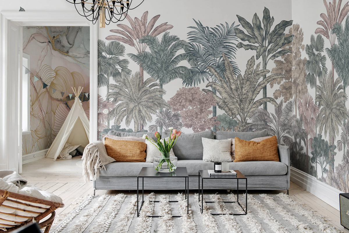 Tropical Bellewood, Bubblegum Mural Wallpaper - room preview 04