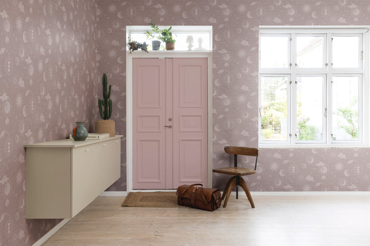 Planetarium, Pink Mural Wallpaper - room preview 04