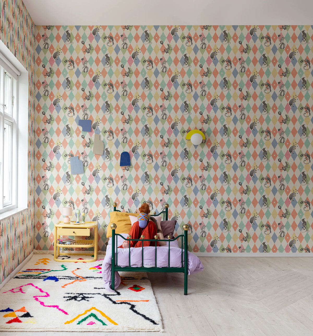 Circus Corner, Rainbow Mural Wallpaper - room preview 04