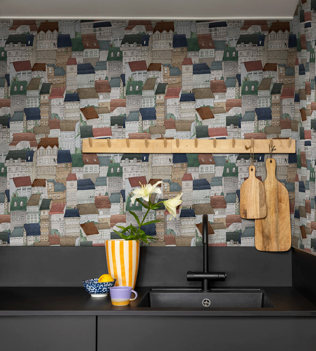 Dream Town, Fall Mural Wallpaper - room preview 04