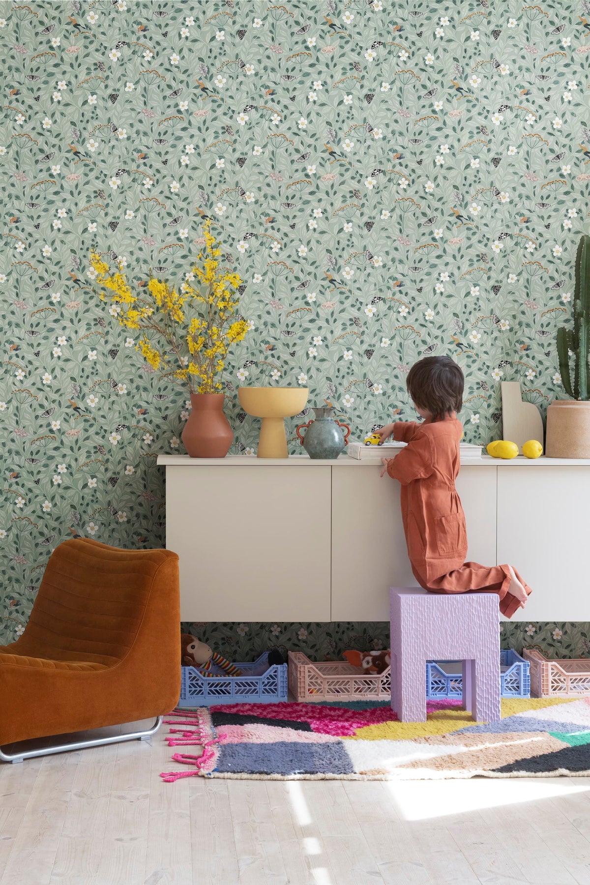 Pixie Shore, Mint Mural Wallpaper - room preview 04