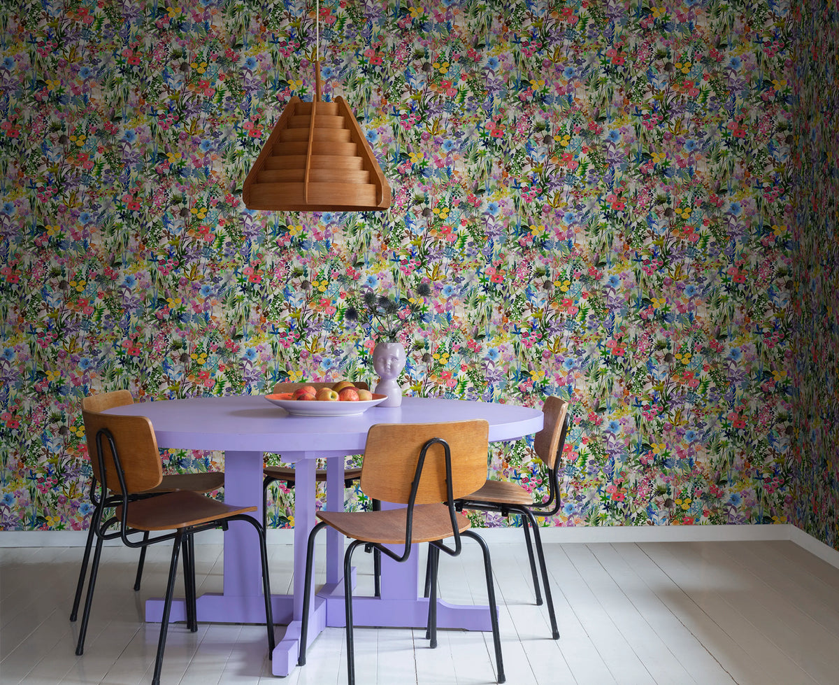 Poppy Meadow, Rainbow Mural Wallpaper - room preview 04