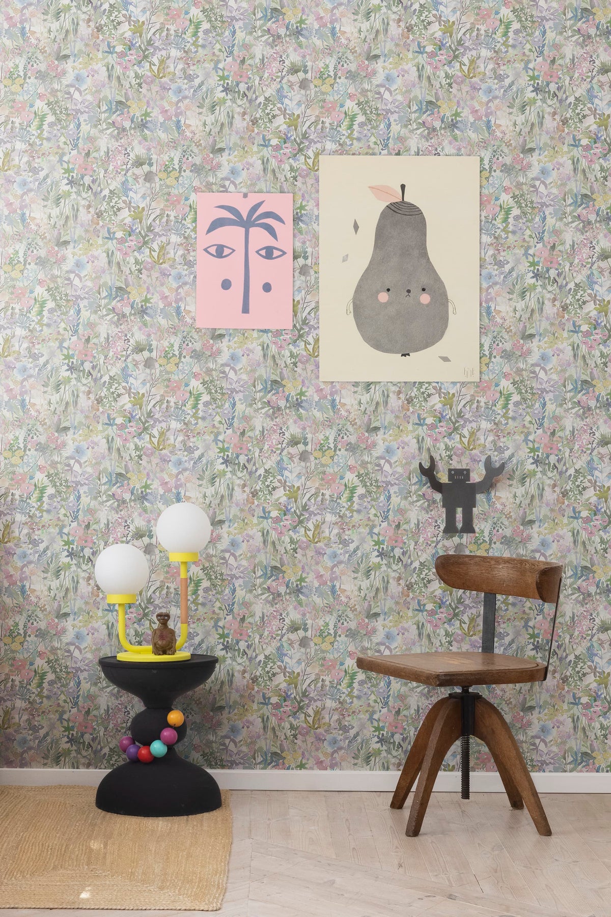 Poppy Meadow, Pastel Mural Wallpaper - room preview 04