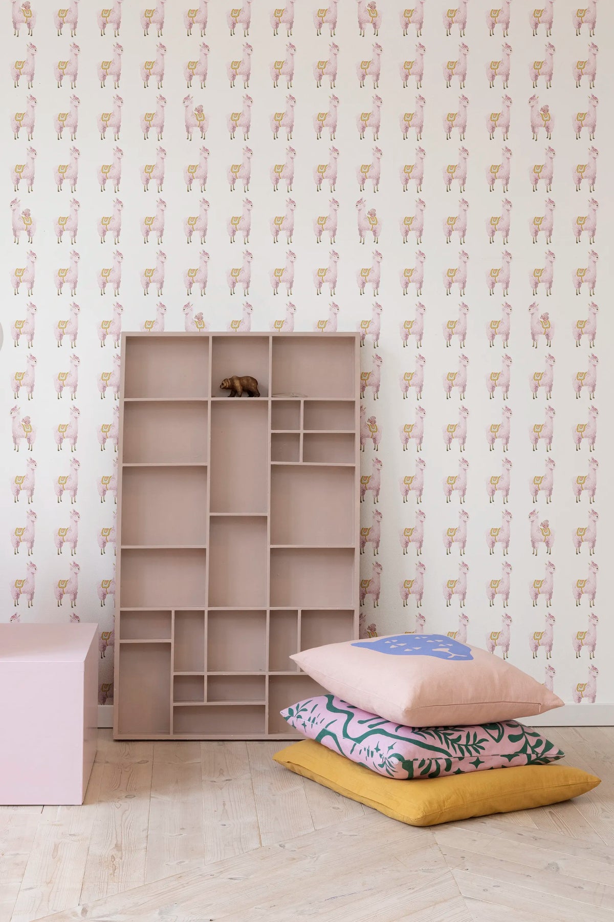 Alpaca Rebel, Pink Mural Wallpaper - room preview 04