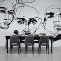 Ottoman Bozetto, Graphite Mural Wallpaper - room preview 04