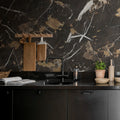 Marble Stone, Brown Mural Wallpaper - room preview 04