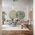 Eclipse, Beige Green Mural Wallpaper - room preview 04