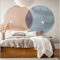 Eclipse, Red Blue Mural Wallpaper - room preview 04