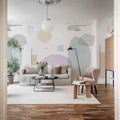 Geometry, Lilac Mural Wallpaper - room preview 04