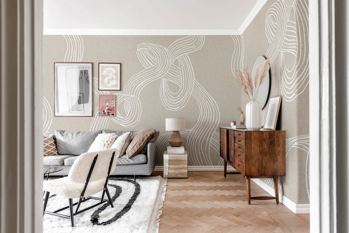 Stripes, Sand Mural Wallpaper - room preview 04
