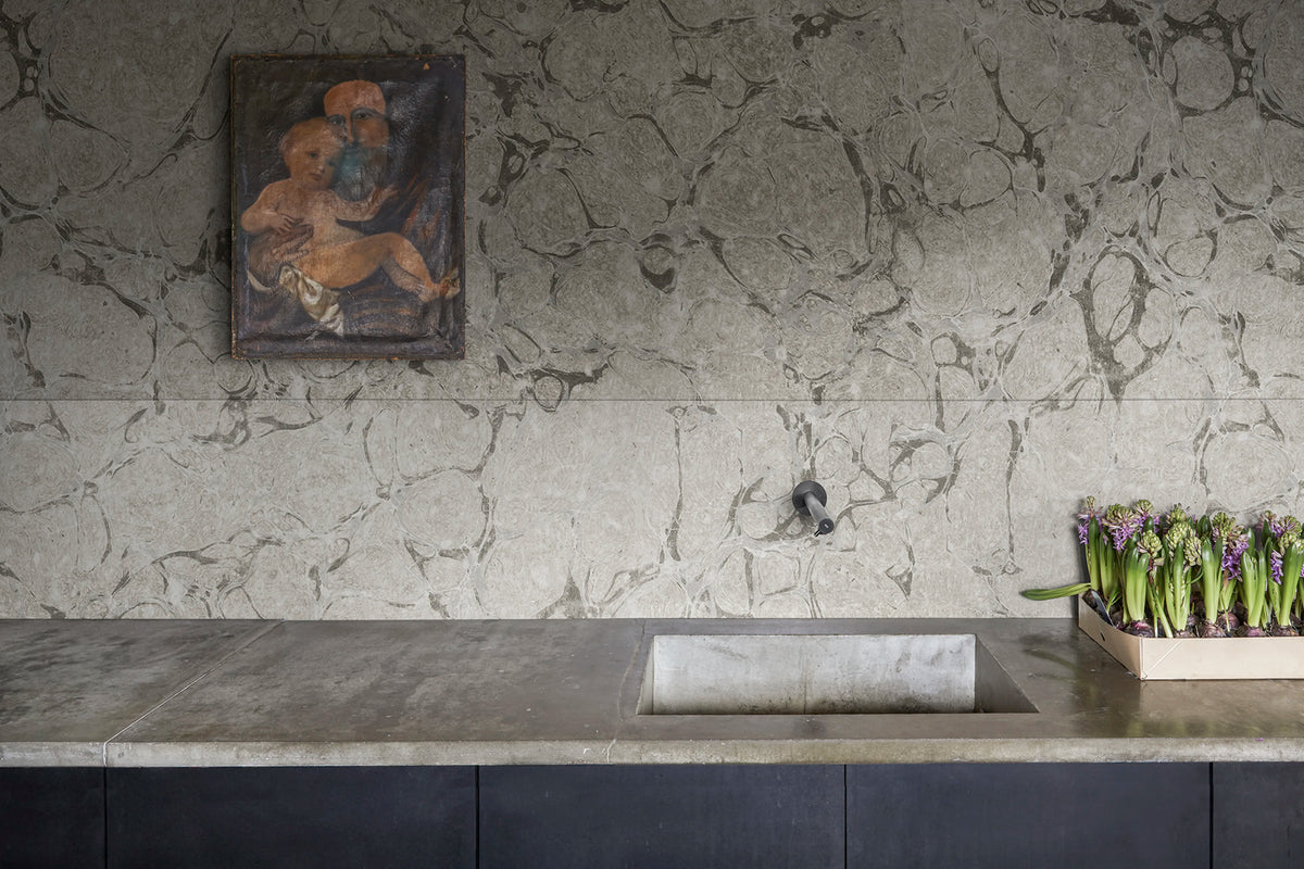 Romberg, Gray Mural Wallpaper - room preview 04