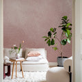 Wiggly Dots, Pink Mural Wallpaper - room preview 04