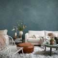 Wiggly Dots, Blue Mural Wallpaper - room preview 04
