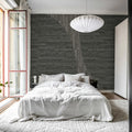 Woodline, Gray Mural Wallpaper - room preview 04