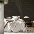Woodline, Walnut Mural Wallpaper - room preview 04