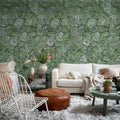 Marbling, Green Mural Wallpaper - room preview 04