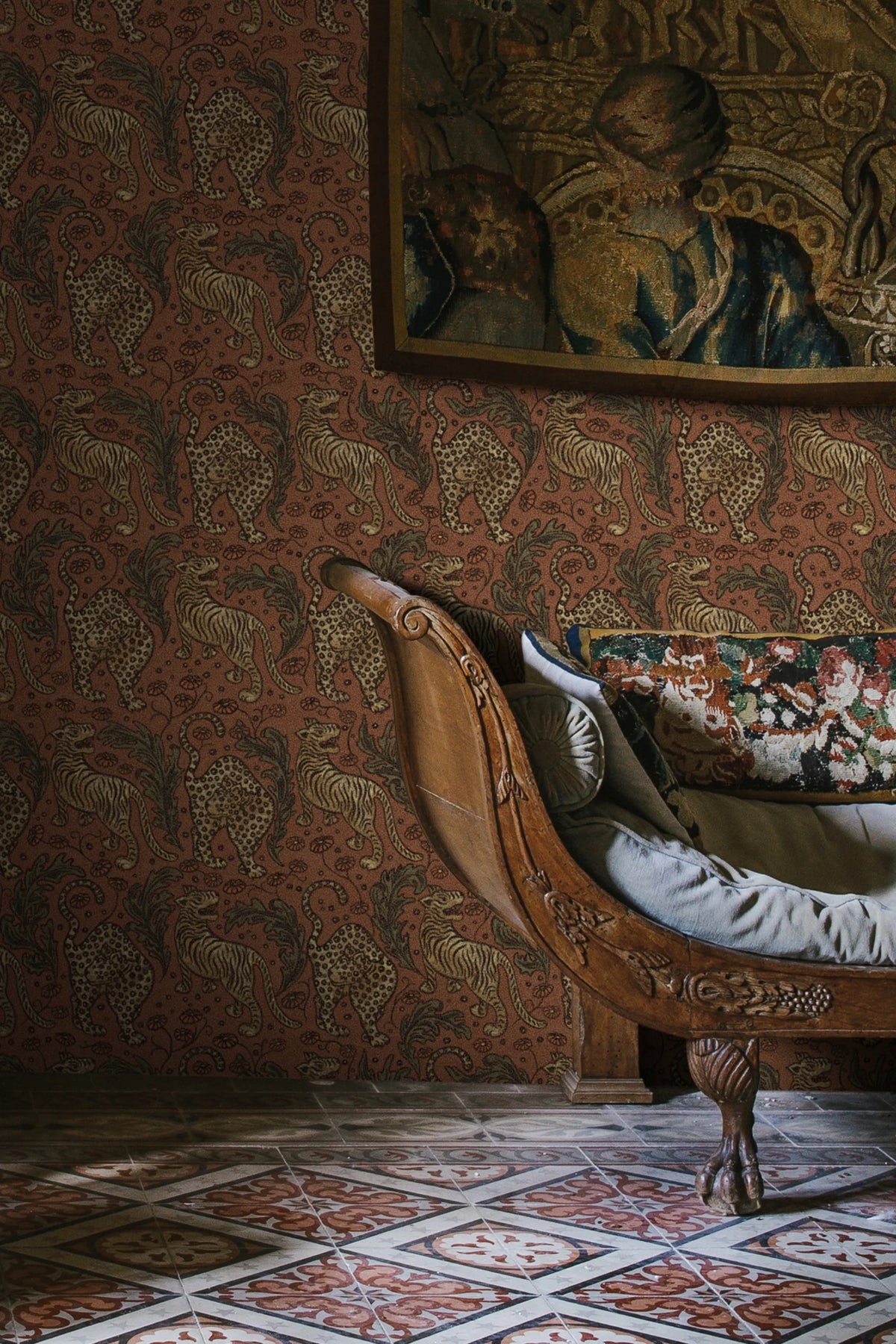 Year Of The Tiger, Velvet Mural Wallpaper - room preview 04