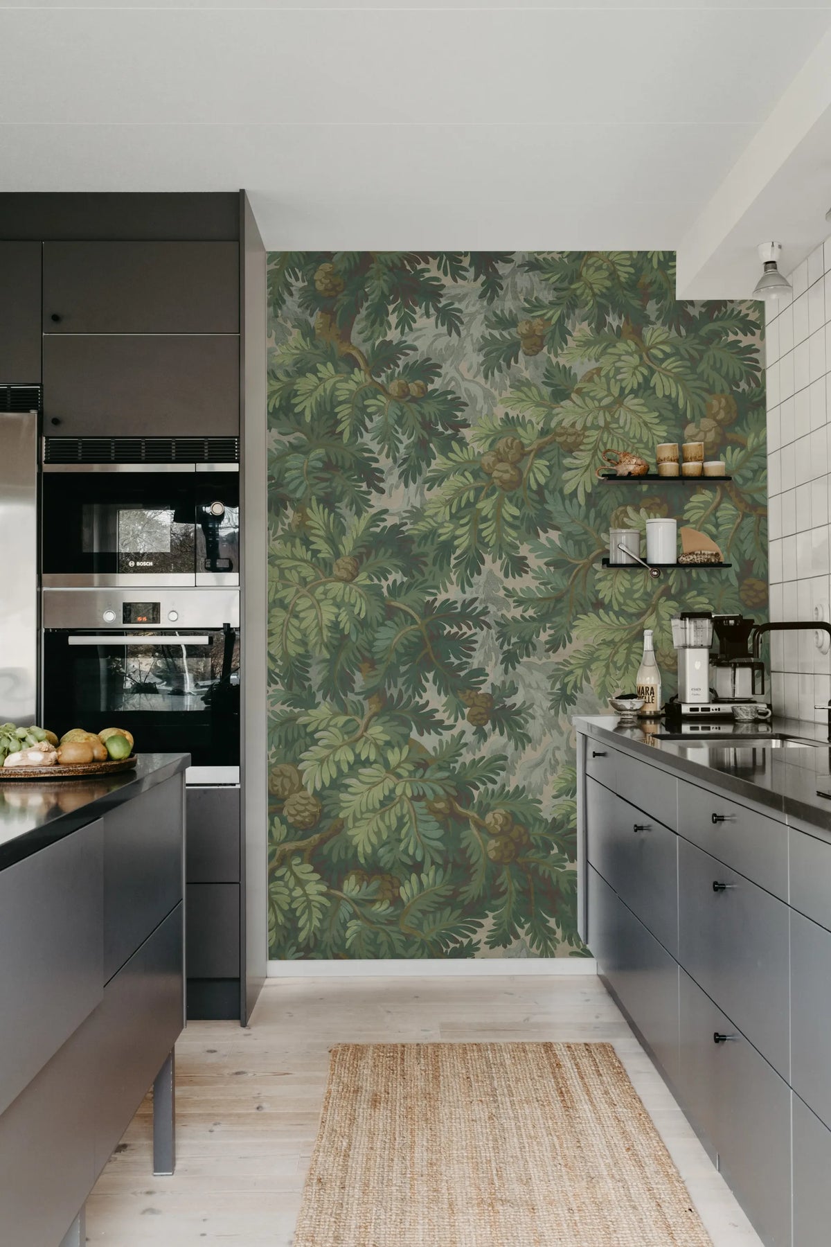 Spruce Forest, Green Mural Wallpaper - room preview 04