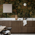 Vintage Flora, Ebony Mural Wallpaper - room preview 04