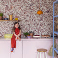 Backwood Birds, Brown Mural Wallpaper - room preview 04