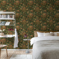 Vintage Garden, Green Mural Wallpaper - room preview 04