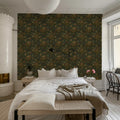 Vintage Garden, Blue Mural Wallpaper - room preview 04