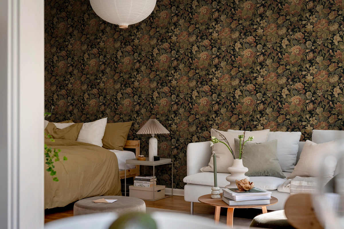 Vintage Garden, Ivory Mural Wallpaper - room preview 04
