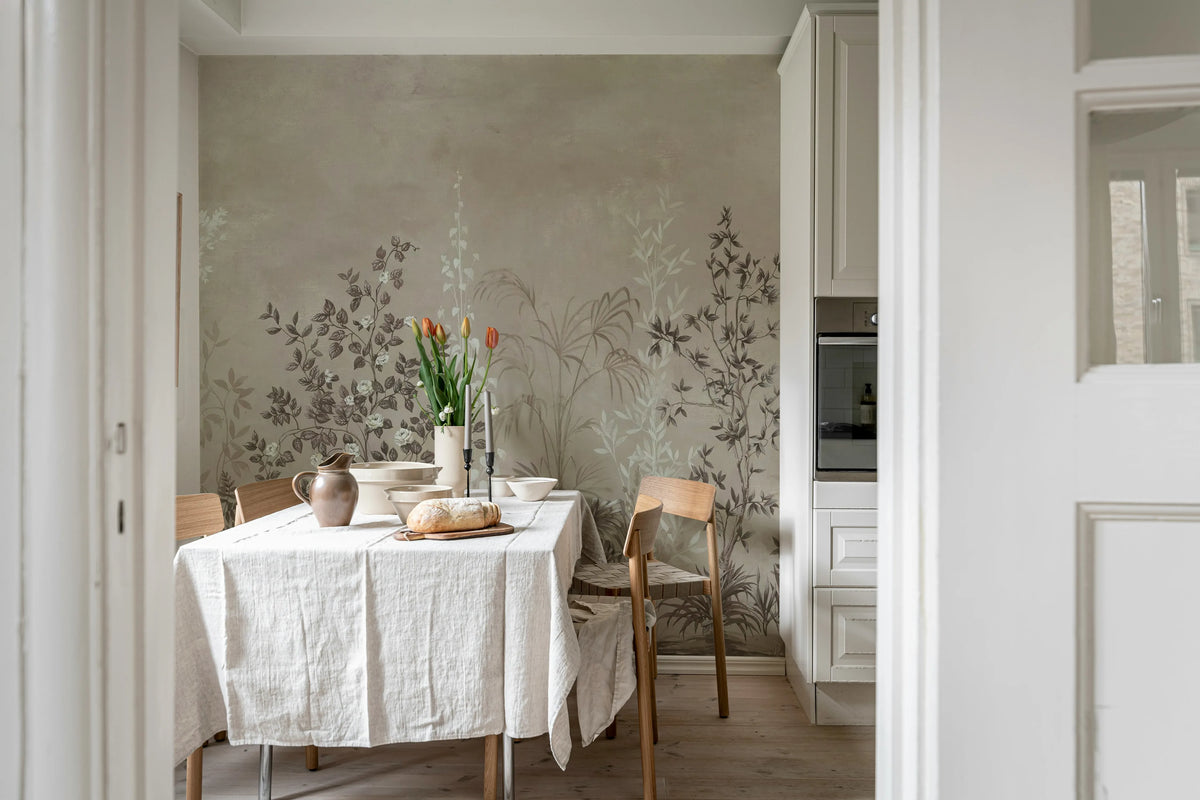 Chinoiserie Haze, Sand Mural Wallpaper - room preview 04