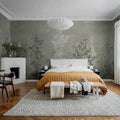 Chinoiserie Haze, Green Mural Wallpaper - room preview 04