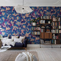 Corals, Blue Mural Wallpaper - room preview 04