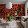 Discus, Red Mural Wallpaper - room preview 04