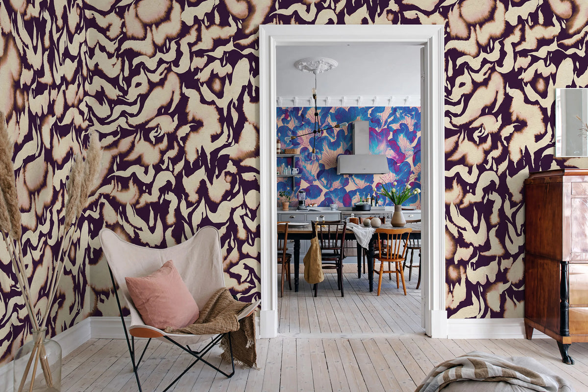 Discus, Dusty Pink Mural Wallpaper - room preview 04