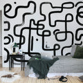 Artzy Path, Graphite Mural Wallpaper - room preview 04