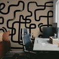 Artzy Path, Pink Mural Wallpaper - room preview 04