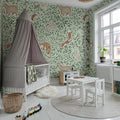Lullaby, Green Mural Wallpaper - room preview 04