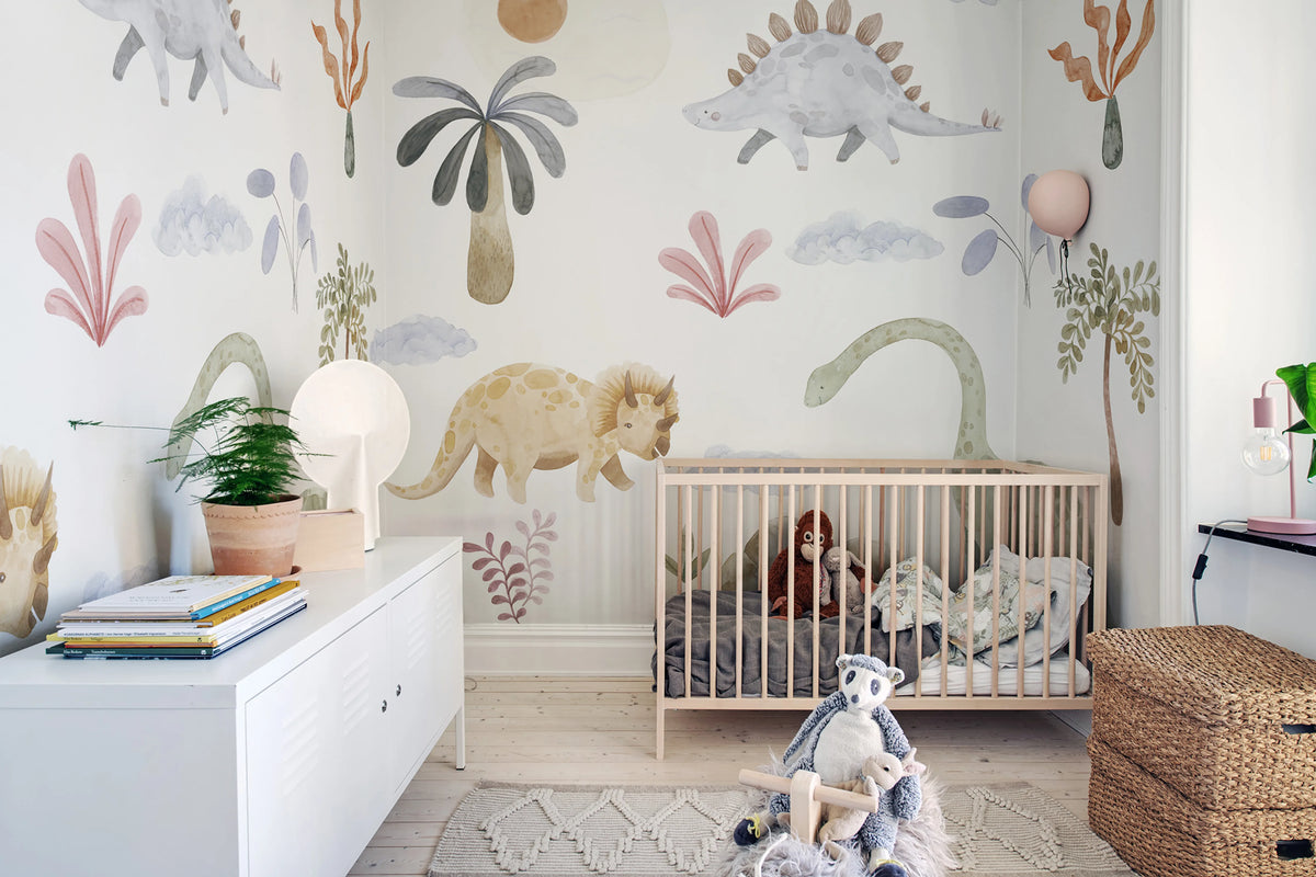 Dinosaur Oasis, Multi Mural Wallpaper - room preview 04