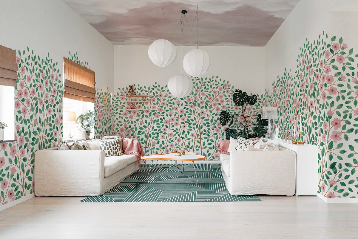 Blossom Tree, Pink Mural Wallpaper - room preview 04
