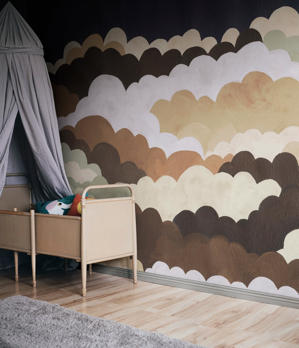 Fun Clouds, Night Mural Wallpaper - room preview 04