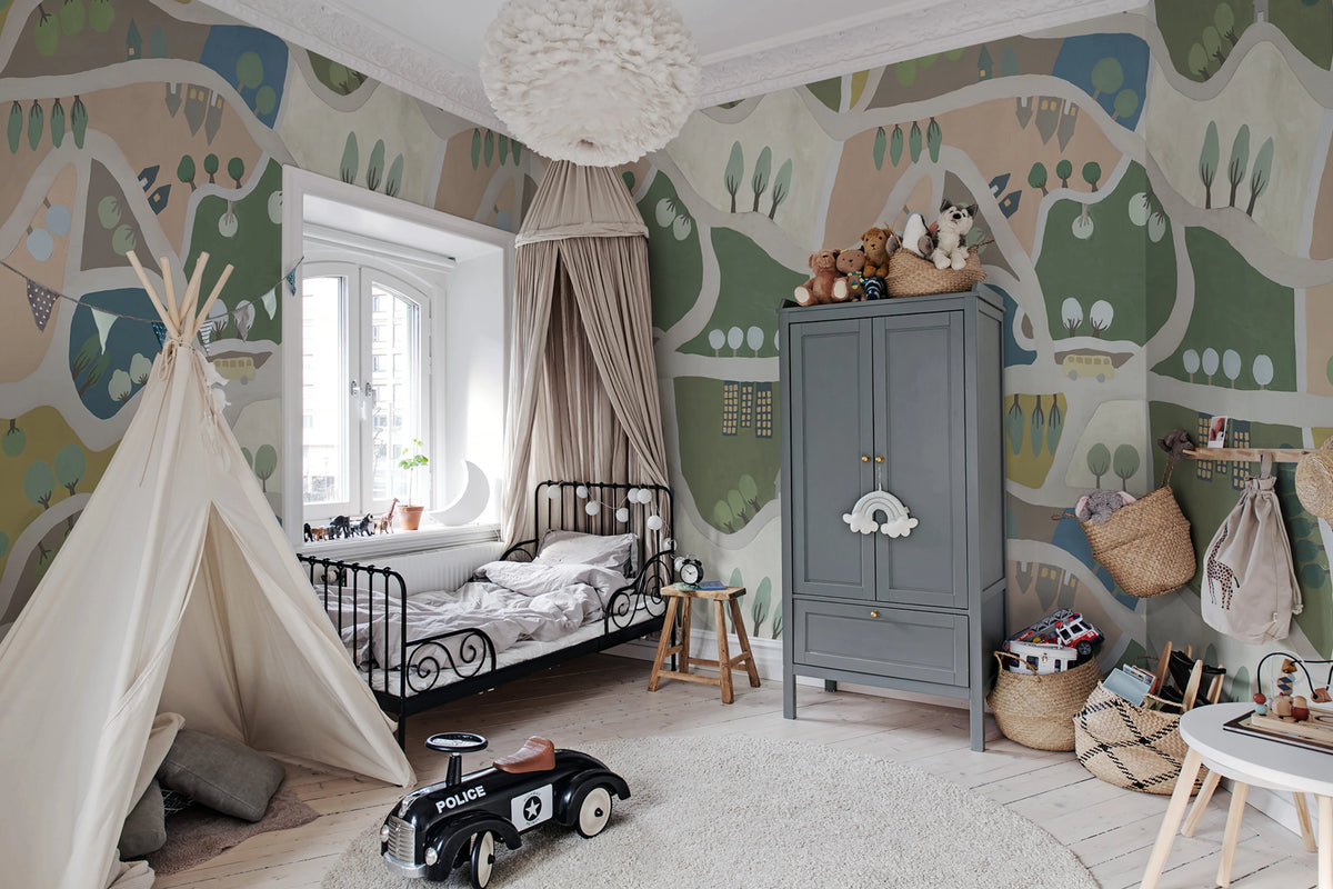 Road Trip, Pastel Mural Wallpaper - room preview 04