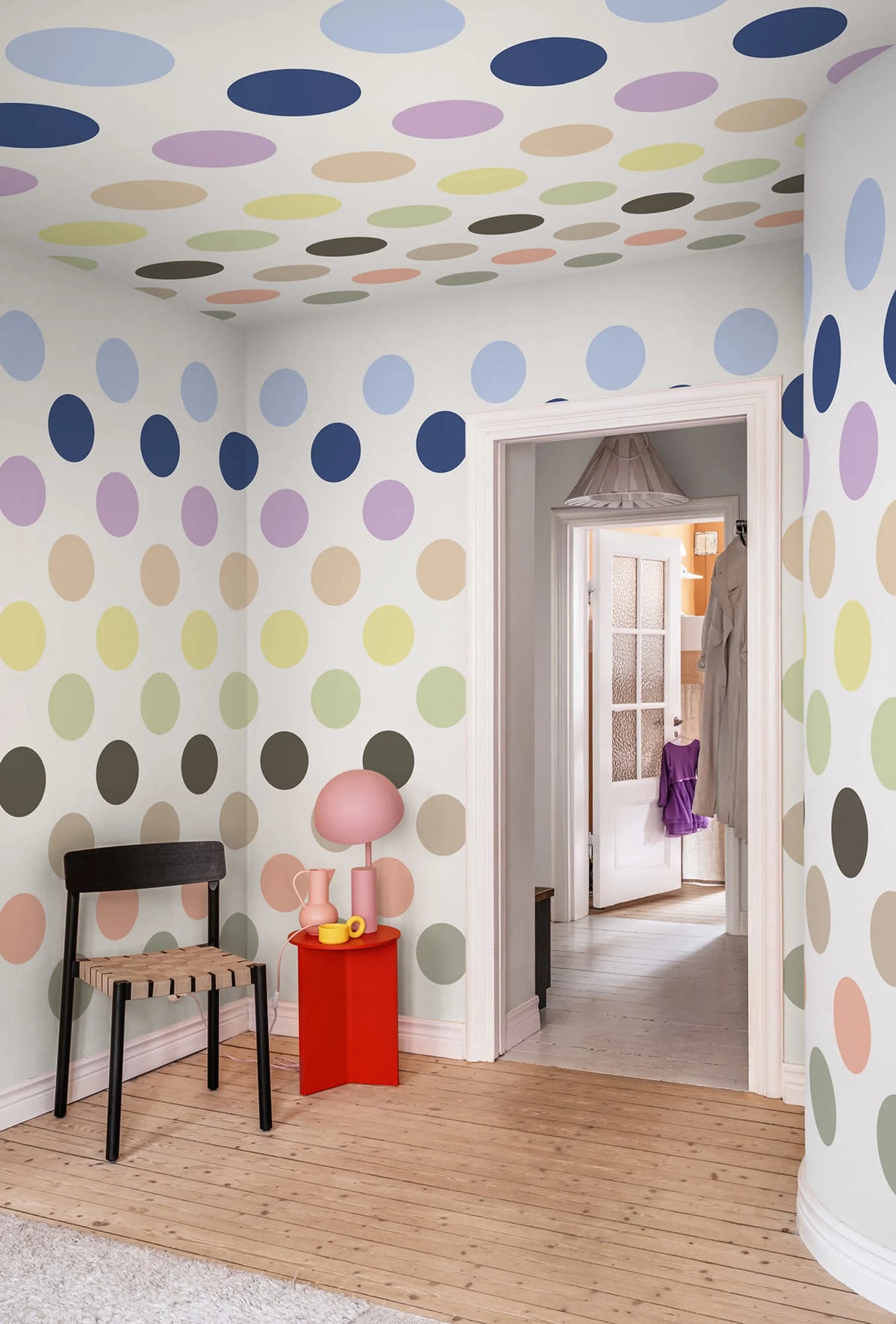 Big Dots, Pastel Mural Wallpaper - room preview 04