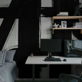 Bold Lines, Black & White Mural Wallpaper - room preview 04