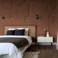 Abstract Wood, Rust Mural Wallpaper - room preview 04