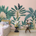 Tropical Birds, Pink Mural Wallpaper - room preview 04