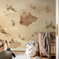 Flying Circus, Misty Pink Mural Wallpaper - room preview 04